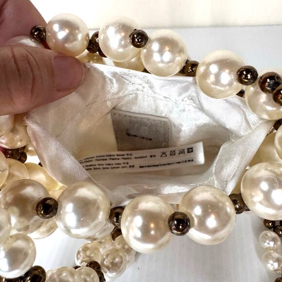 FREE PEOPLE Pearl Mini Crossbody Bag Chunky Glam Going Out Dressy Party‎ - Picture 5 of 9